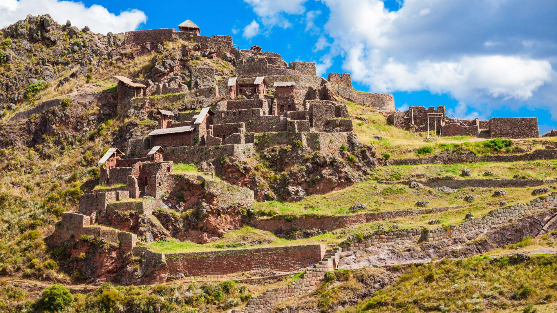 Terrazas del sito archeologico di Pisac, in Perù, nel Valle Sagrado, sono parte delle esperienze aziendali di Andina by Rixner DMC